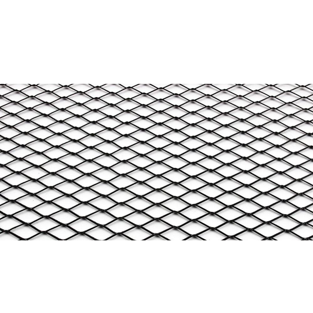 Παγκόσμιο Αλουμίνιο Ρομβοειδές Στυλ Μάσκα Αμαξώματος Αυτοκινήτου Διχτυωτό Πλέγμα Αεραγωγός Μαύρο