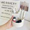 360° Rotatable Makeup Brush Holder Storage Box Makeup Organiser Lipsticks Make Up Container School Office Supplies Organizer Box