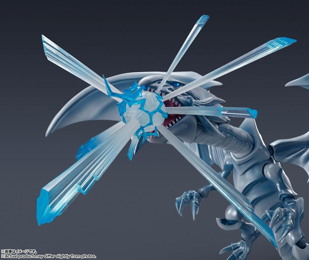 TAMASHII NATIONS MonsterArts Duel Monsters Branco aproximadamente PVC ABS pintado figura de ação S.H. Yu-Gi-Oh! Dragão de Olhos Azuis, 220mm, &