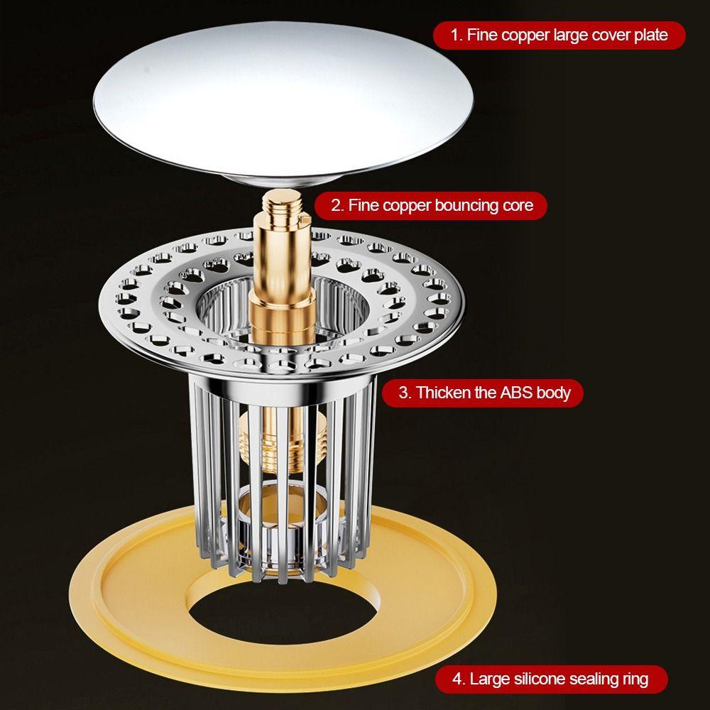 Plastic Floor Drain Filter Mesh Hair Trap Sealing Cover Pop Up Drain Filter Anti-clog Multifunctional Shower Leak Net