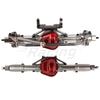 Metal Alloy Front Middle Rear Straight Axle with Servo Base for 1/10 RC Rock Crawler Car Axial SCX10 RC 4WD D90 Upgrade Parts