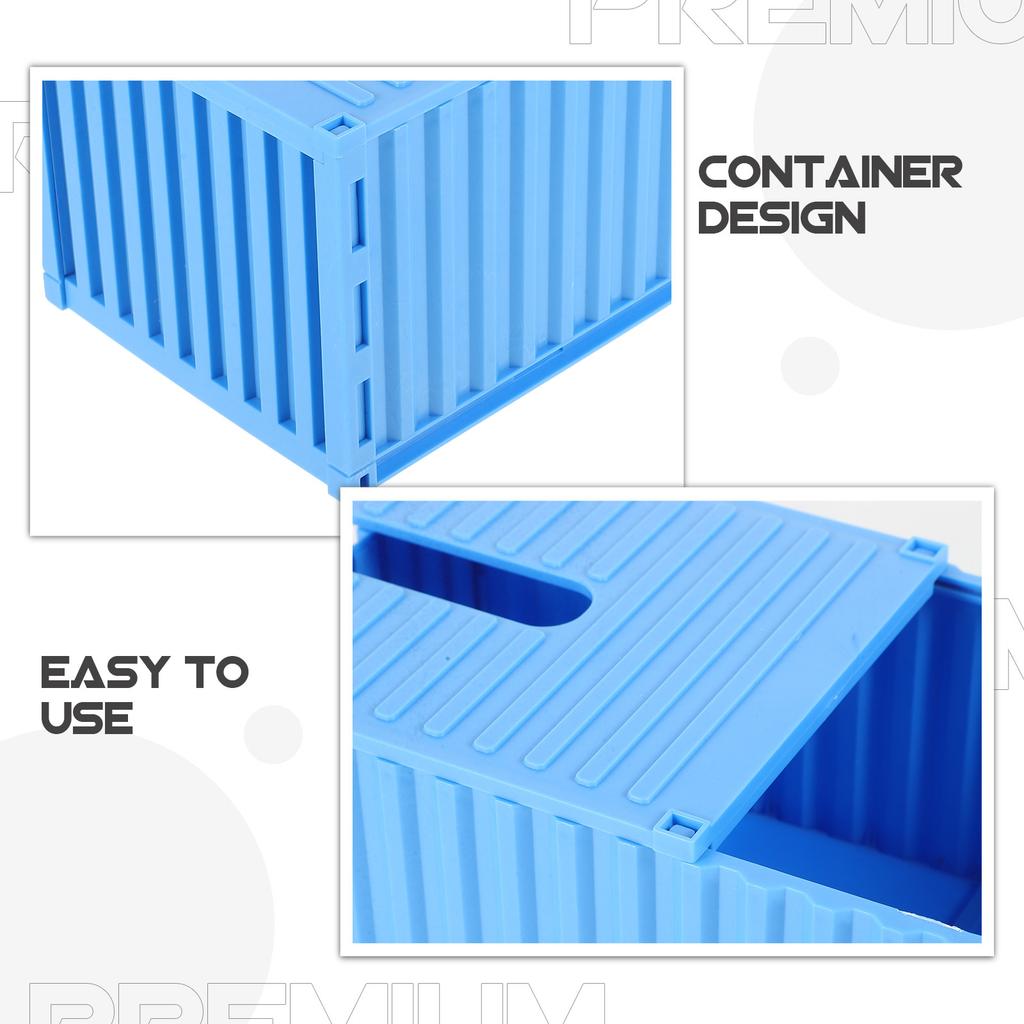 Decorative Rectangular Shipping Container Tissue Box Vintage Style Holder for Home Office Car Bathroom Kitchen Napkin Facial