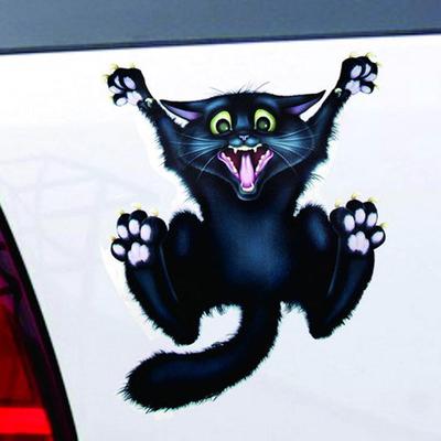 Halloween Car Wall Home Black Cat Nálepka Nástěnná malba Decor Decor Odnímatelný Terror Nové