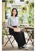 Green Tea Loose Fit Plus and Relaxed Fit for and Commuting Women's Wide-leg Pants, Sizes, Flattering, Lightweight, Pleated, Office, Casual, (L, Black)