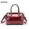 Borsa a mano da donna in pelle verniciata Borsa a tracolla obliqua Borsa da donna Boston