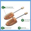 Hemlock Spring Solid Wood Shoe Tree: Durable Unpainted Shoe Stretcher & Shaper for Leather Shoes, Boots, Sneakers, and Skates.