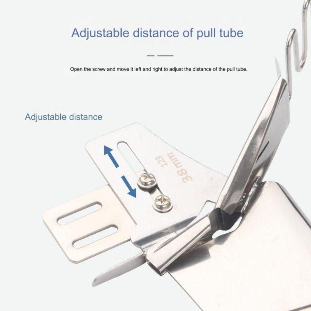 Machine à coudre à double pliage en biais pour machine à coudre domestique à quatre plis avec tube en acier