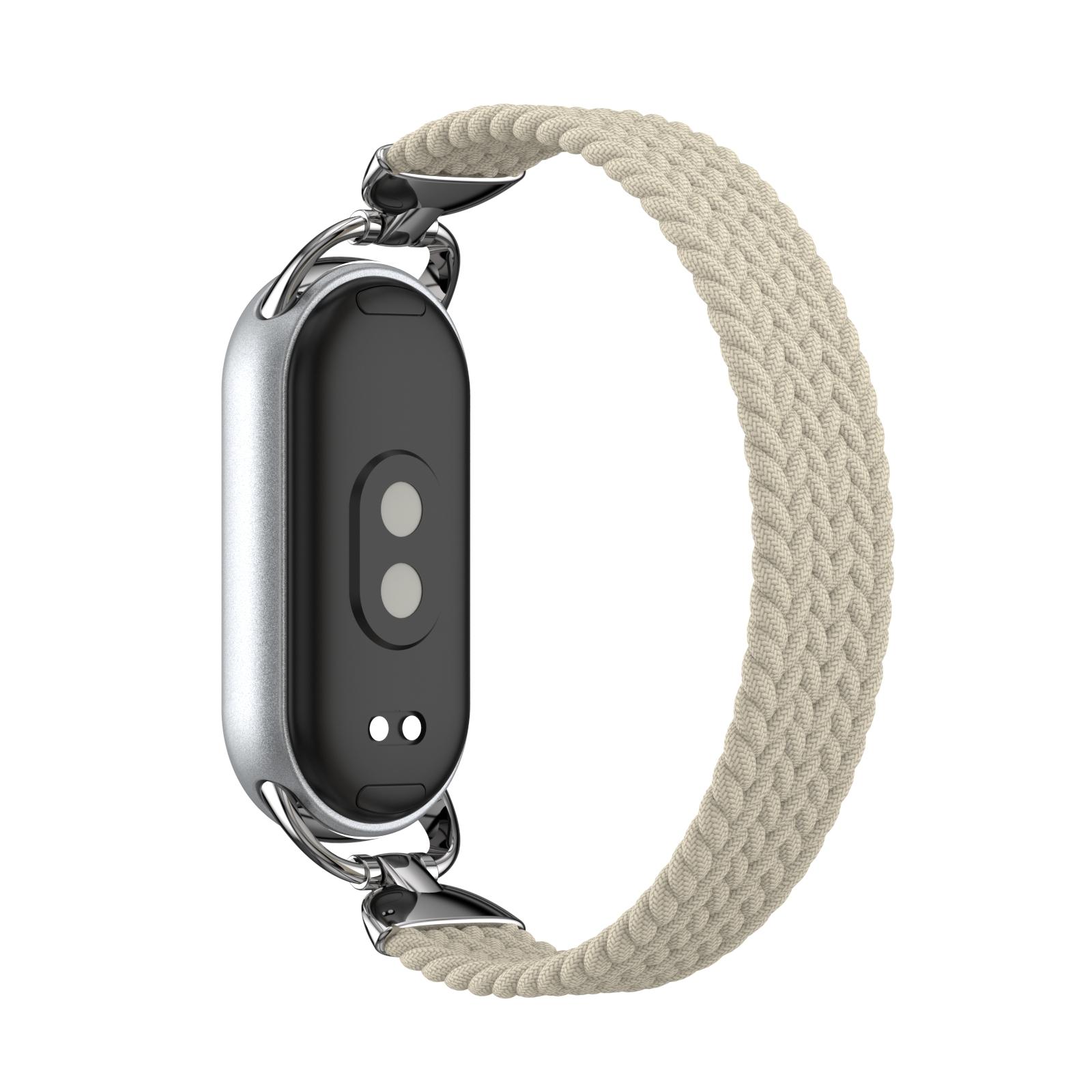 

Ремінець на зап ястя для Xiaomi Smart Band 10/9/8 Нейлоновий плетений ремінець для годинника з металевим з єднувачем, Розмір M Starlight