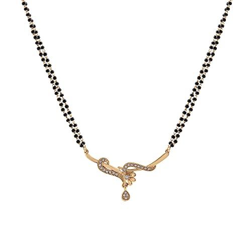 Estele Gold And Silver Plated Twine Braid Mangalsutra Necklaces For Women