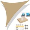 Dreieck 2/3/3.6/5M Baldachin mit Befestigungsseilen Premium Wetterfest Atmungsaktiv Sonnenschutz Sonnensegel Tuch Outdoor Markise