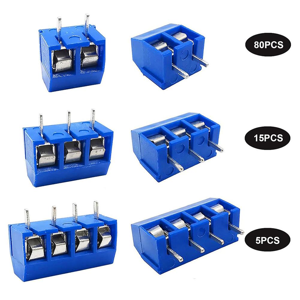 100Pcs KF301-2P KF301-3P KF301-4P Spliceable PCB Terminal Block Connector 2 Pin 3 Pin 4Pin 5mm Pitch for Breadboard PCB Board