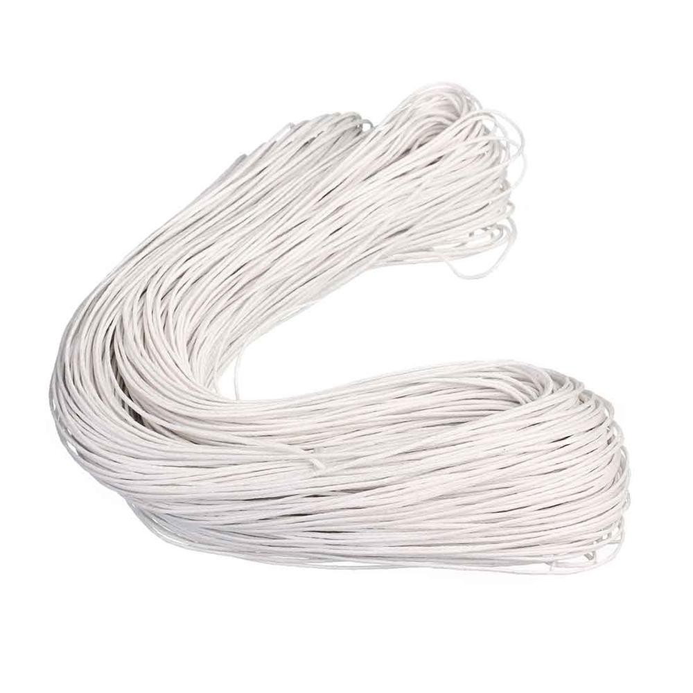 

90meter/lot Diameter 1mm Cotton Waxed Cord Thread Bracelet Necklace Findings Beading Cord String For Diy Jewelry Marking білий