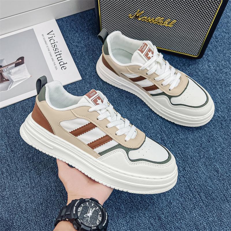 

[Холодная липкая пенопластовая подошва] Мужская спортивная и повседневная обувь, низкий верх, толстая подошва, дышащая, универсальная, модная, трендовая мужская обувь Y7 39 абрикосовый