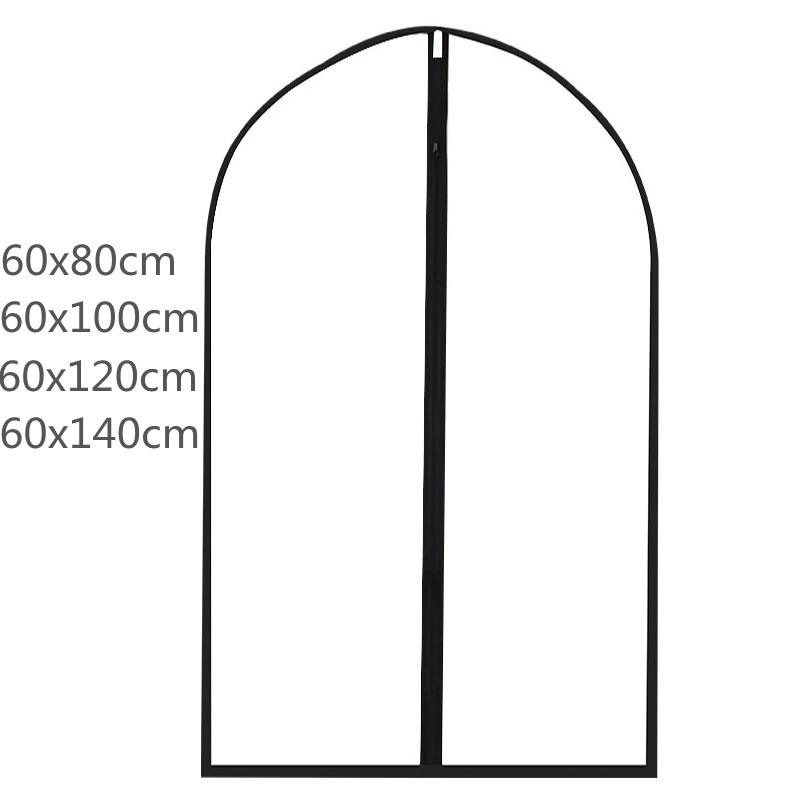 5 Stück Staubdichte Kleiderhüllen PEVA Transparent Mantelschutz Kleiderschrank Anti-Niedertemperatur Faltbare Anzug Aufhängung Kleidersack