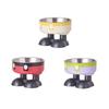 Elevated Cat Bowls Stainless Steel Pet Dish with Non-Slip Base Removable Pet Bowls for Food Water Wide Shallow Cat Dish