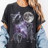 Three Raccoons Retro Graphic T-shirts, Vintage Comfort Colors® Raccoon Moon Tshirt, Oversized Washed Tee.Raccoon Lovers, Funny Raccon Tee