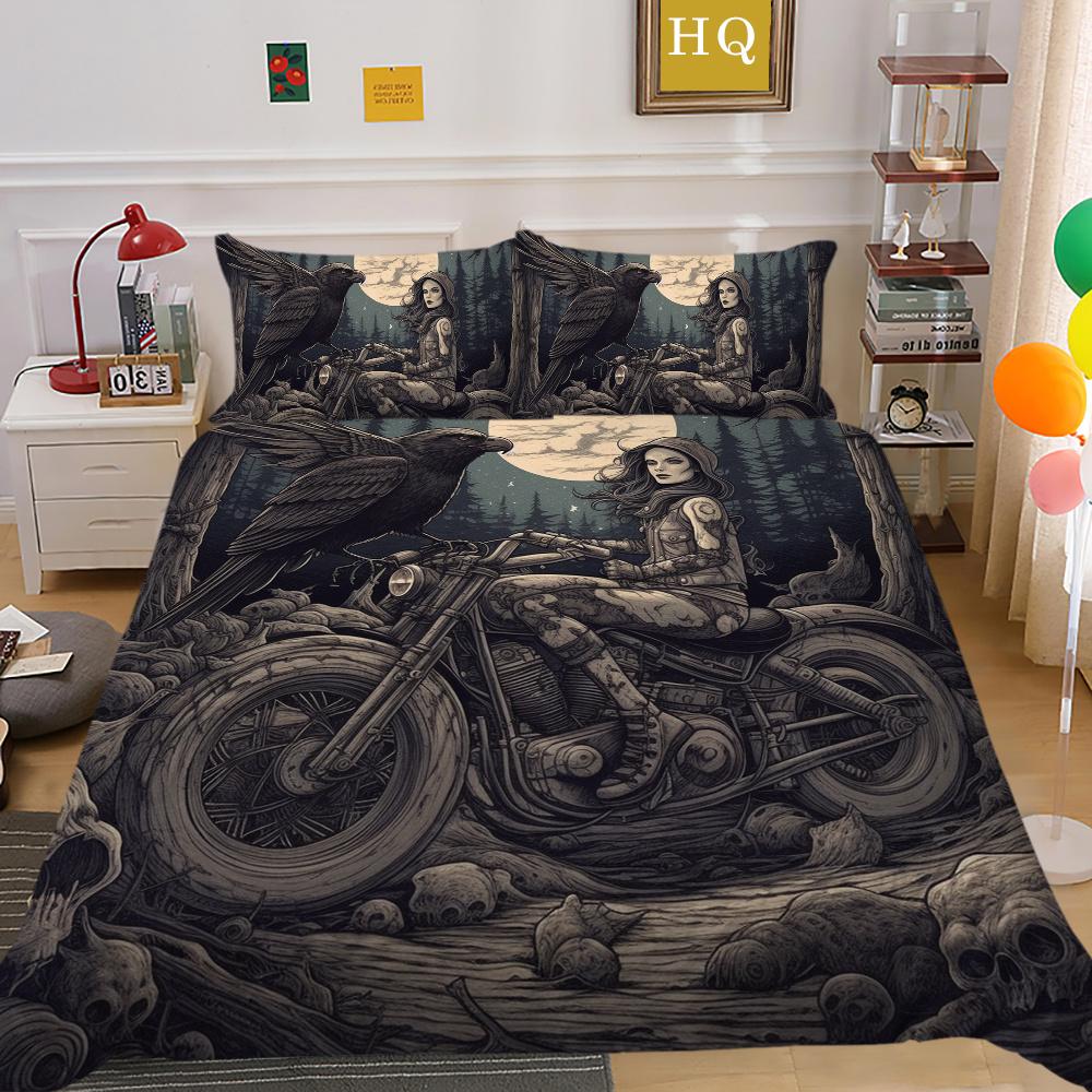 Beauty Skull Duvet Cover Twin Queen Size Bedding Set Cover Home Textiles Adults High Quality Bedding Cover Suit