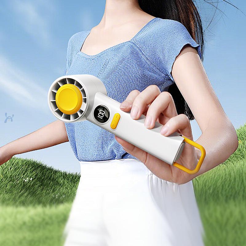 2026 Turbo High-Speed Handheld Fan with 100-Speed Digital Display - Portable and Creative Gift