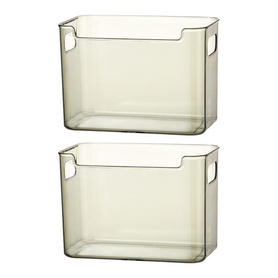 Boîte de rangement pour porte latérale de réfrigérateur Bacs de rangement en plastique transparent Empilables Organisateur de cuisine pour viande Snacks et Boissons