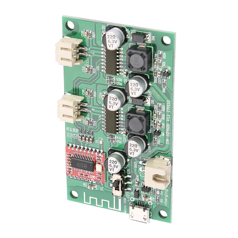 Placă amplificatoare de putere Bluetooth 2x6W DC 5V3.7V Baterie cu litiu cu management de încărcare HF69B