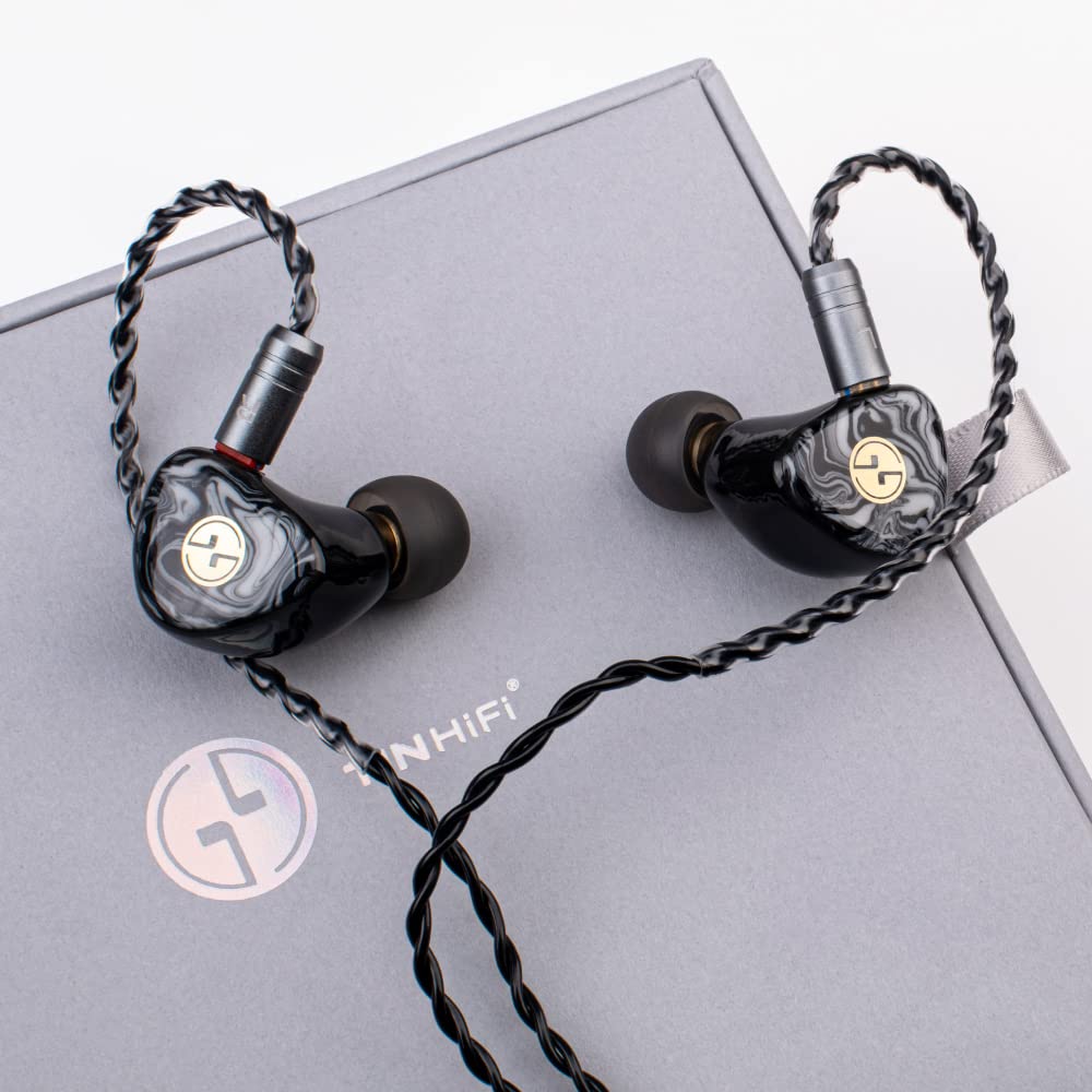 TINHIFI T3 PLUS Direct 10mm LCP Diaphragm Wired Earphones with Detachable OFC Cable HiFi EMs Audiophile Musicians Earphones Black [Official Sale]