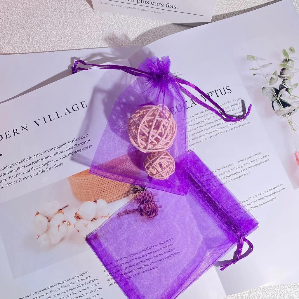 100 Farbige Transparente Garnbeutel Schmuck Süßigkeiten Geschenk Kosmetik Probeverpackungsbeutel Mehrere Größen Einfarbig Bündeltaschen