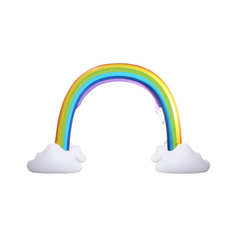 Inflatable Rainbow Arch Sprinkler for Kids - Outdoor Water Play Toy and Lawn Game 