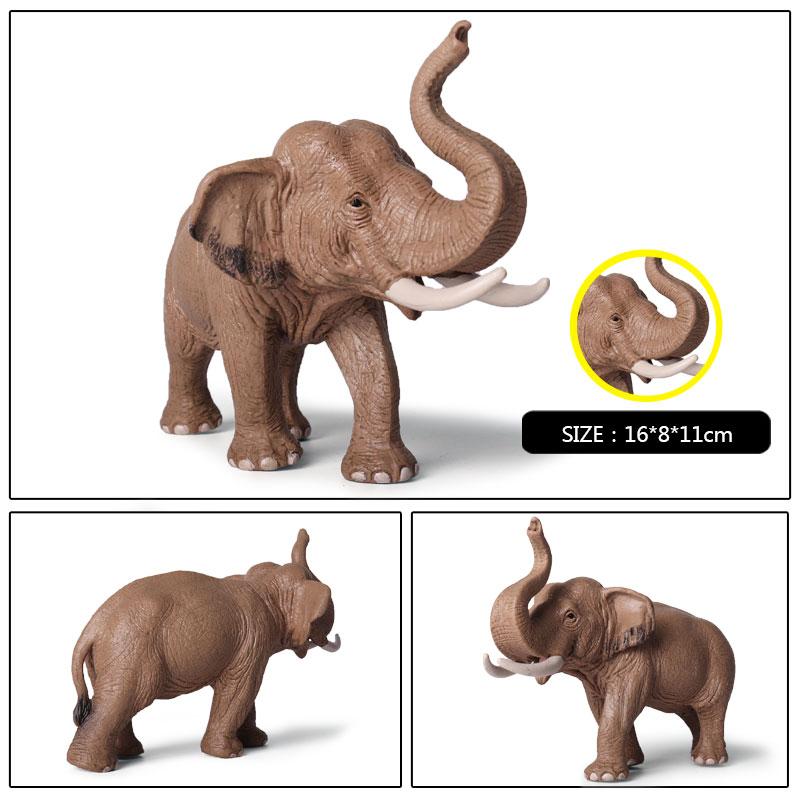 Oenux African Wild Animals Elephant Model Simulation Big Mammoth Action Figures Figurine PVC Educational Toy For Kids Gift