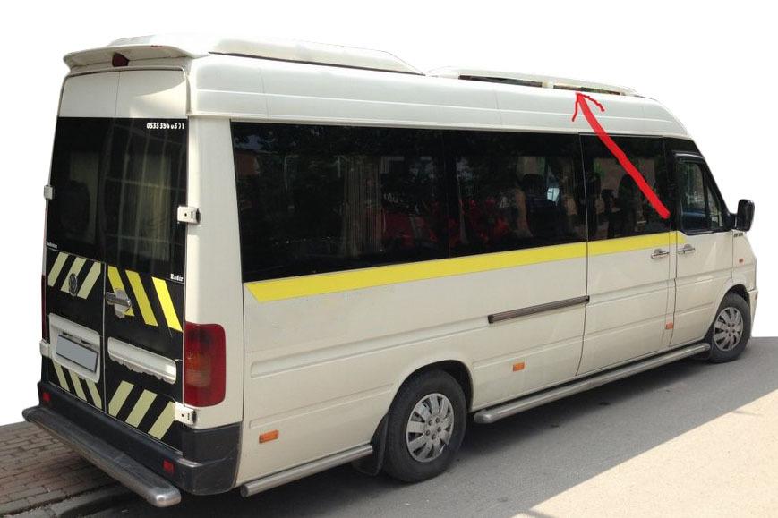 

Рейлинги Пластик (2 шт, под покраску) для Volkswagen LT 1995-2006 гг