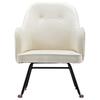 Cream White Velvet Rocking Chair