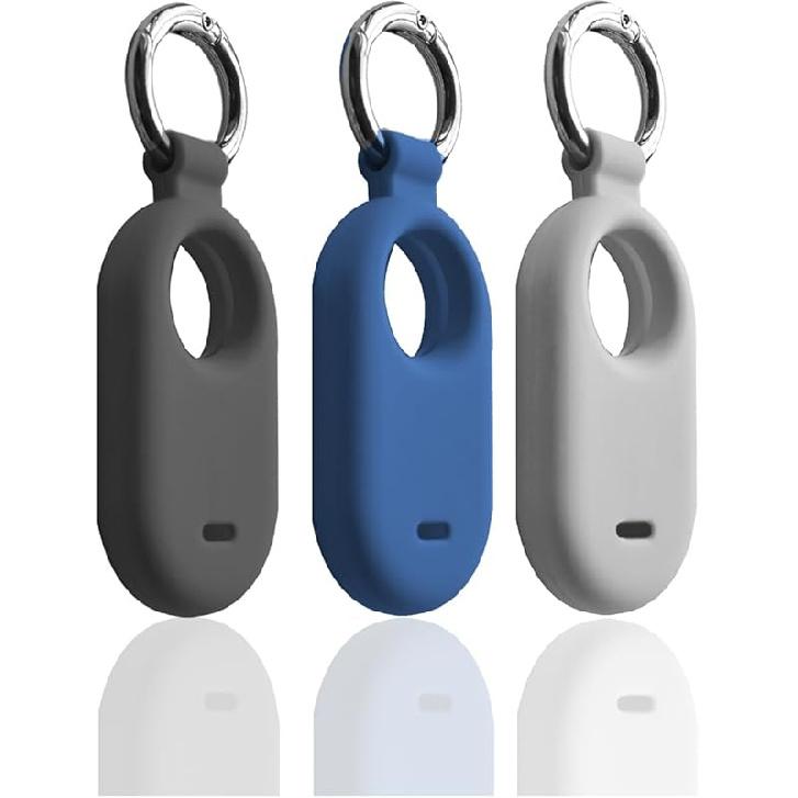 

4Pack Silicone Case Cover Skin Holder Set for Galaxy SmartTag2 (Black+Red+Navy+Gray) Black+Gray+Navy