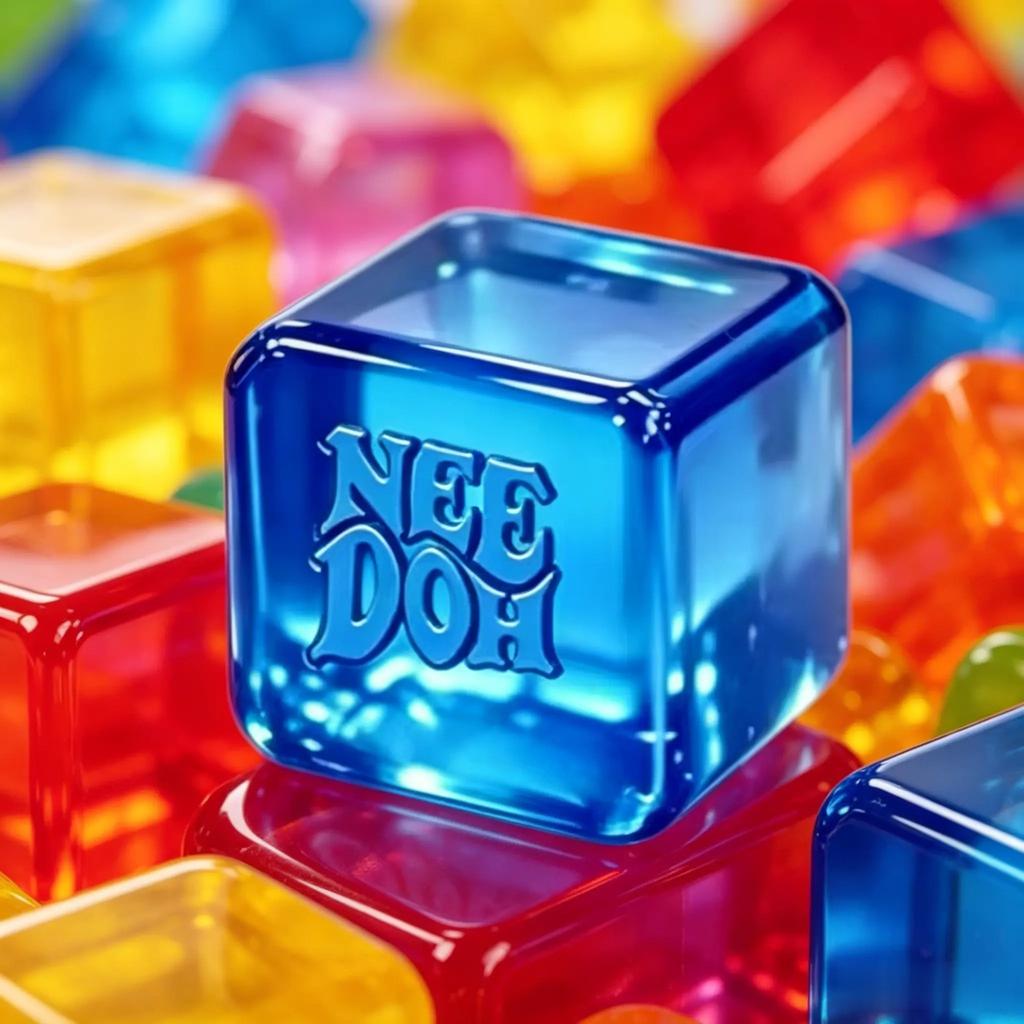 Adhd Toy New Squishy Toy Needoh Jellyfish Cube Stress Relief Fidget Sensory Anti Anxiety Squeeze Toy New