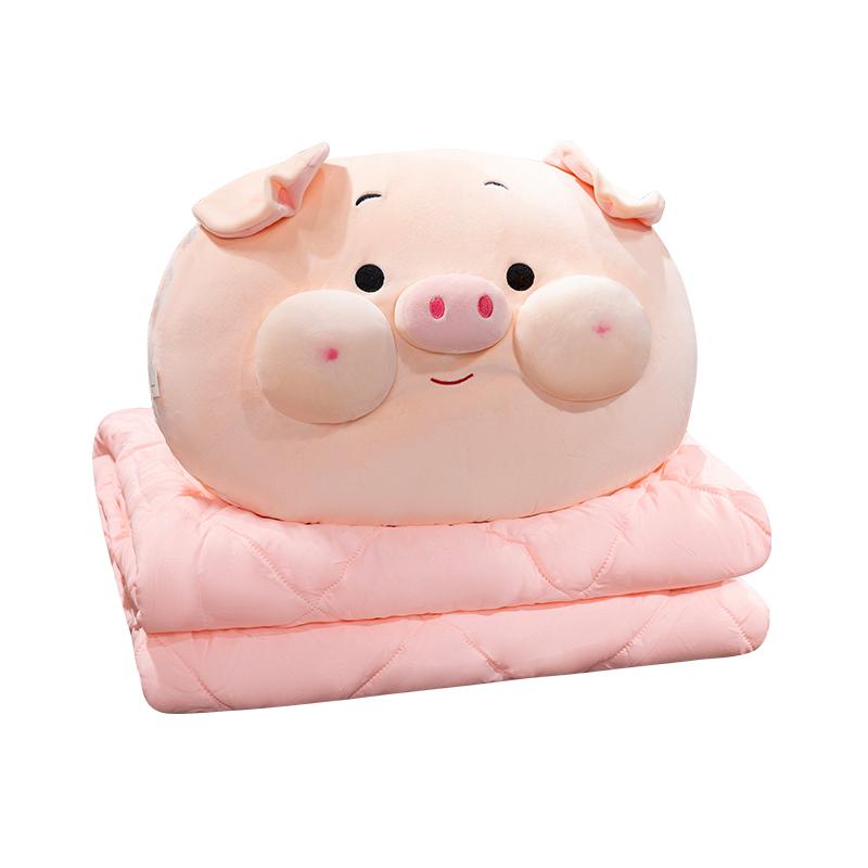 1Pc 4050Cm Cartoon Plush Piggy Plush Pillow With Blanket Doll Stuffed Soft Animal Pig Cushion Lovely Toy For Birthday Gifts