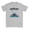 Mens TShirts Greenland is Not for Sale  Vintage Cotton Tees Short Sleeve  T Shirt Round Neck Clothes Big Size