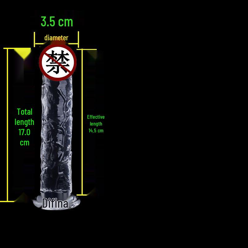 High Transparency Thick Suction Cup Dildo for Women - Flirting Adult Toy