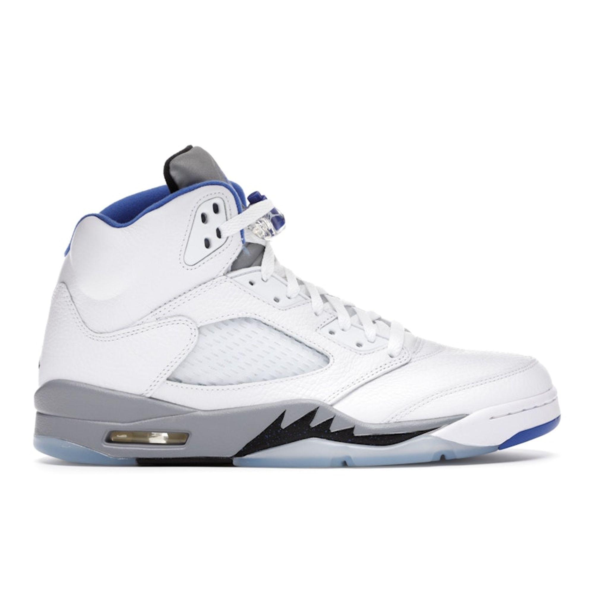 Мужские кроссовки Air Jordan 5 Retro Stealth 2.0 Белый Черный Hyper-Royal DD0587-140 44.5