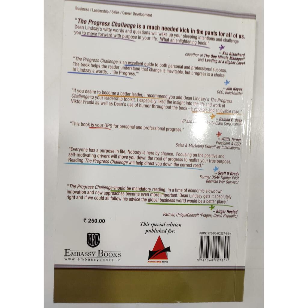 Die Fortschritts-Herausforderung Taschenbuch von Dean Lindsay "Arbeiten und Gewinnen" Buch JL186143732272