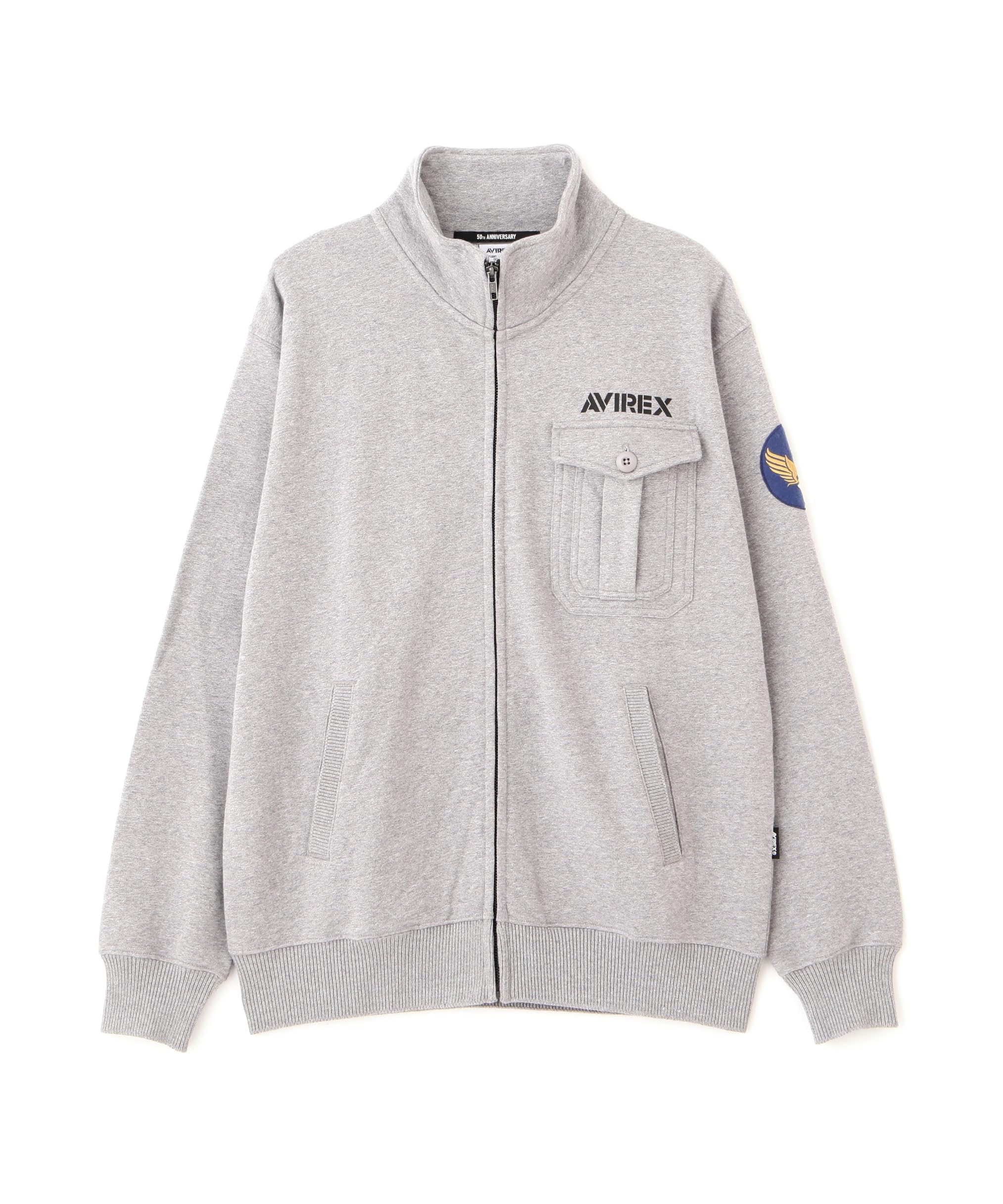 

AVIREX WEB&DEPOT Limited Edition STAND ZIP UP SWEAT AIR FORCE Men s M 020 Gray 783-5230020