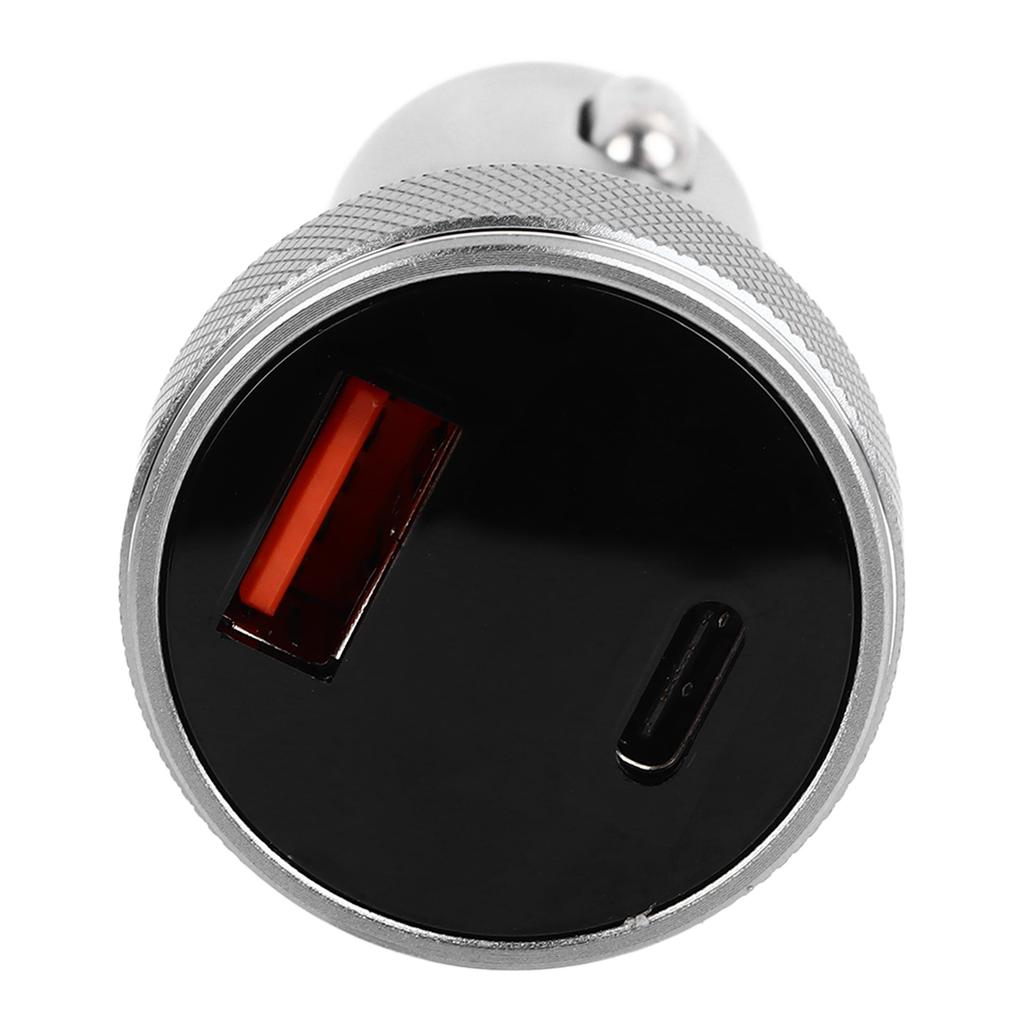Car Charger Metal Digital Display Short Circuit Protection Fast Charging Cigar Lighter for Vehicle