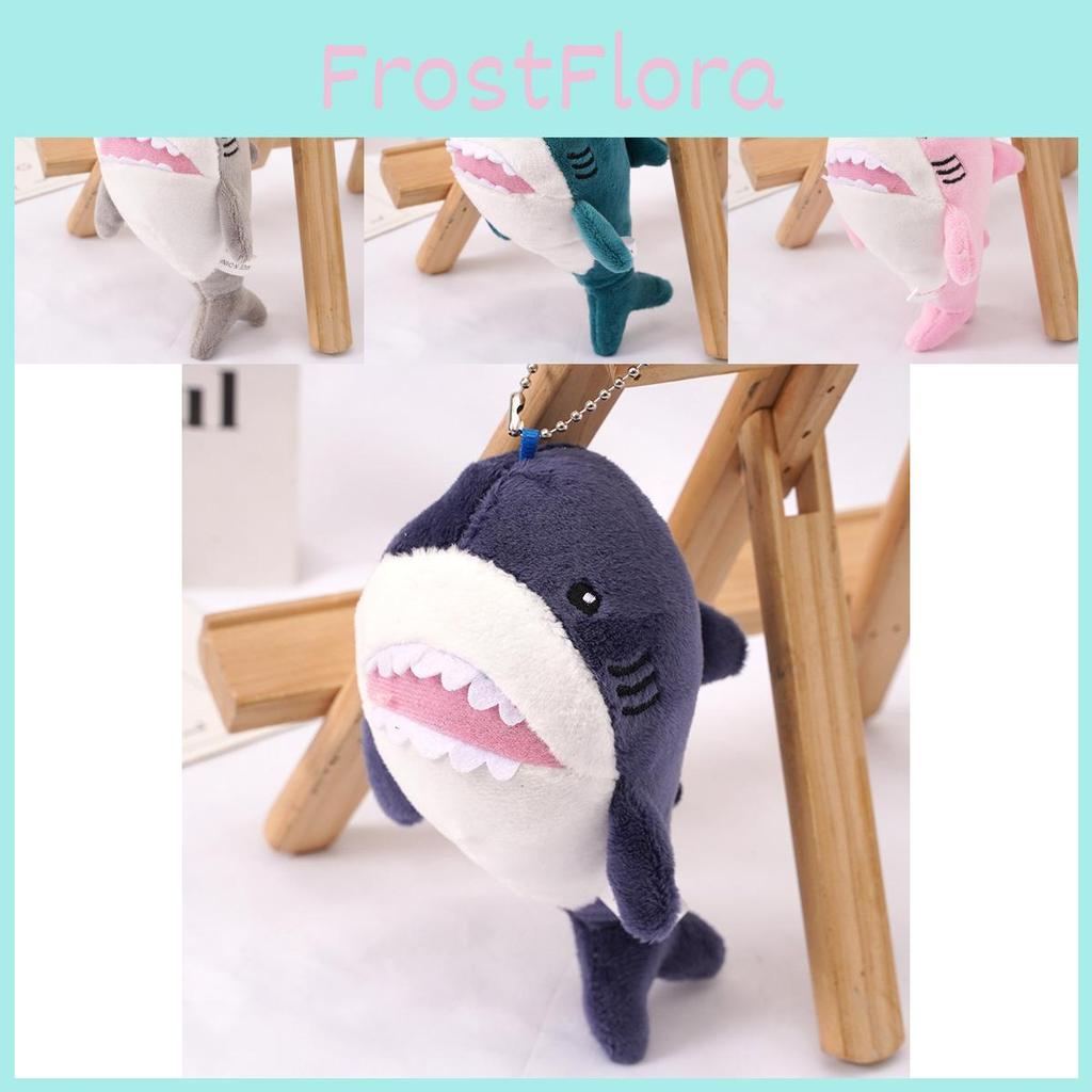 Adorable Plush Shark Keychain In Pink And Gray Perfect For Backpacks And Bags