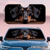 1Pcs Cute Schnauzer Pattern Windshield Sunshade UV Rays Heat Blocker Keeps Vehicle Cool Unique Design Fit Sedans SUVs Trucks