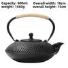 Retro Matte Cast Iron Kettle 0.3L0.6L0.9L1.2L1.8L Small Particle Imitation Southern Japan Iron Pot