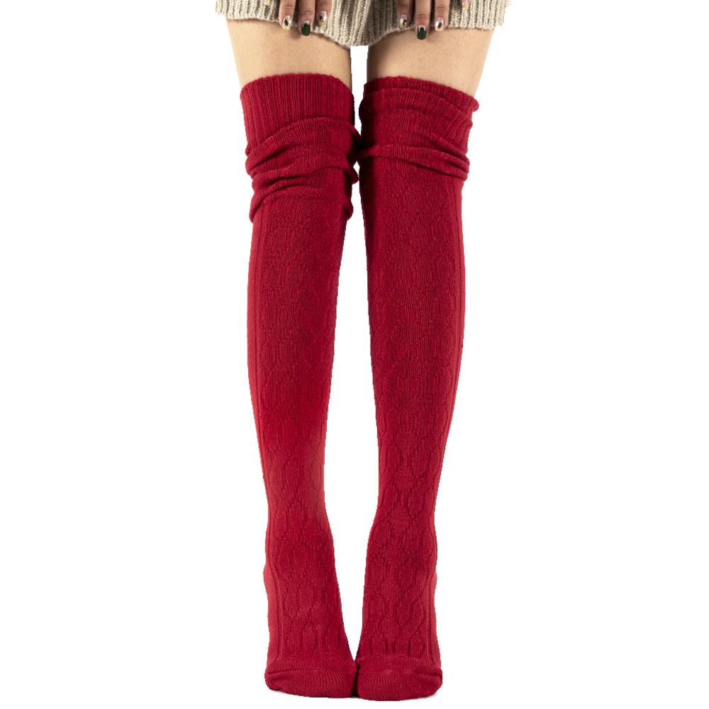 Europäische & Amerikanische Extra Lange Grob Gestrickte Woll Overknee-Socken für Damen - Frühlingswärme und Stil