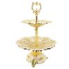 Cup Cake Tower Stand 2 Tier Alloy Elegant Tiered Cake Display Holder Serving Tray