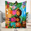 Dora Explorer Blanket Durable Comfort Suitable for Chair Office Seaside for All Seasons Playful Design Ideal Gift For Birthday Valentine'S Day