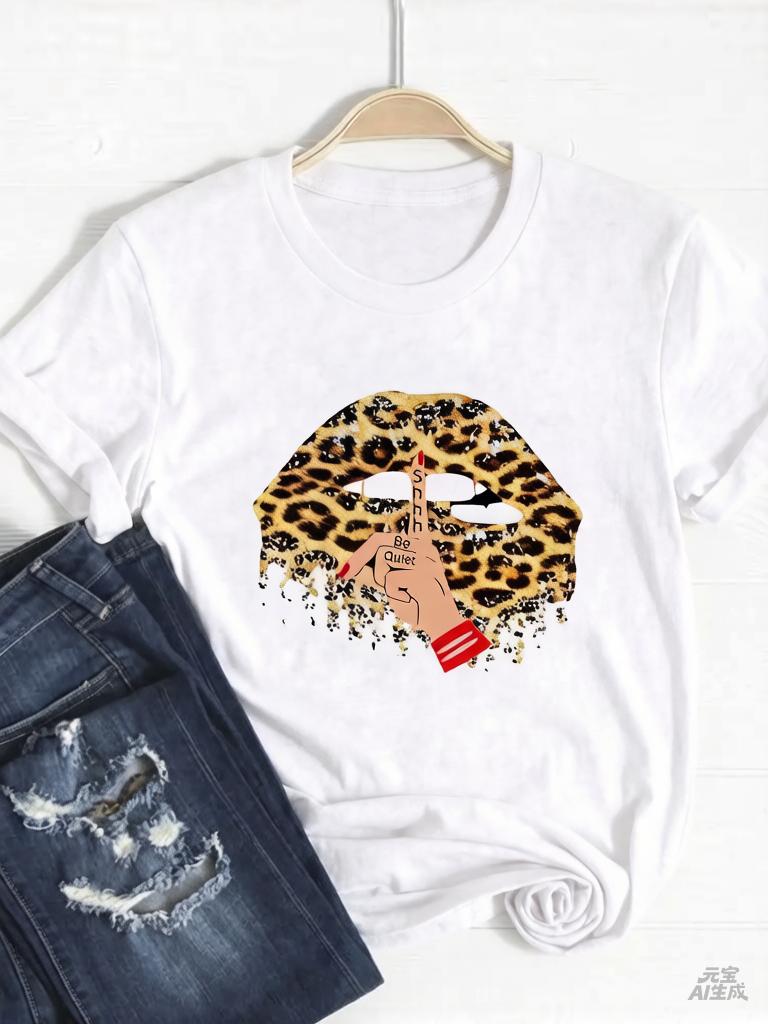 2026 Womens Clothing Star Print Tshirt Heart Pattern Trend Exquisite Cool Summer Top Fashionable Shortsleeved