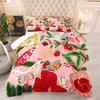Pink Floral Butterfly Botanical Duvet Cover Set Comforter Cover Bedding Set No Filler Vintage Adult Home Bed Kit