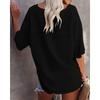 Summer Women V-Neck T-Shirt Waffle Casual Loose Short Sleeve Tee