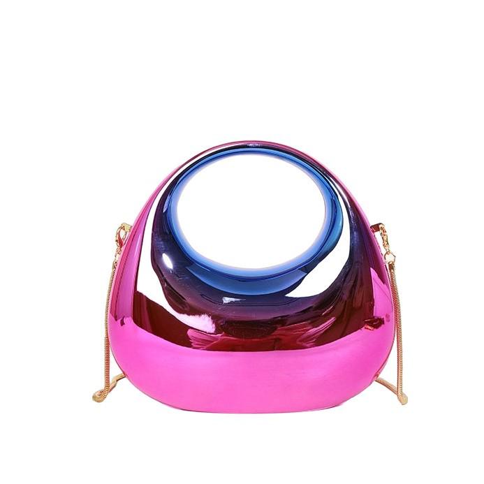 Wysokiej klasy kolorowa torebka wieczorowa w kształcie półksiężyca - Modna europejska i amerykańska moda 2025, damska torba na ramię crossbody