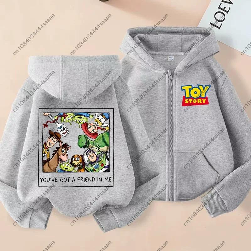 Boys Girls Cartoon Zipper Hooded Jacket Children Outerwear Autumn Grid Print Kids Zip Up Hoodie Front Back Graphic